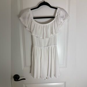 NWOT j for justify women’s white lace romper size large